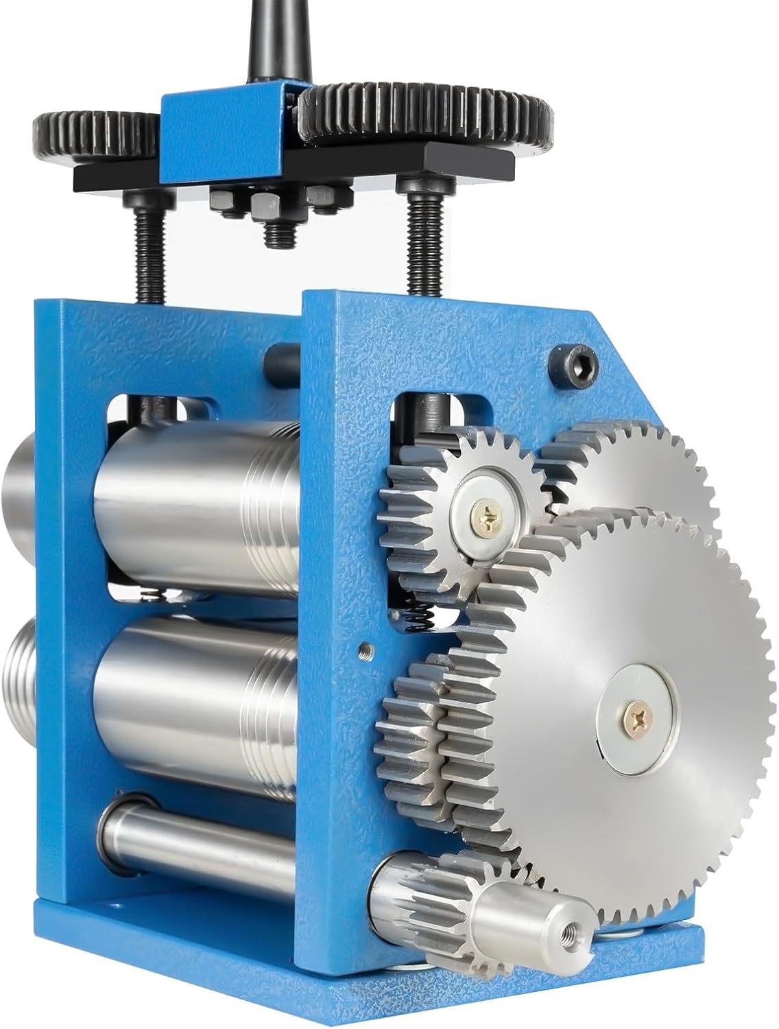 Jewelry Rolling Mill Machine, 3 inch Manual Combination Press Tabletting Tool, Gear Ratio 3:1 Jewelry DIY Presser Rolling Mills, Metal Ornament Making Tool for Gold, Silver, Copper, Aluminum