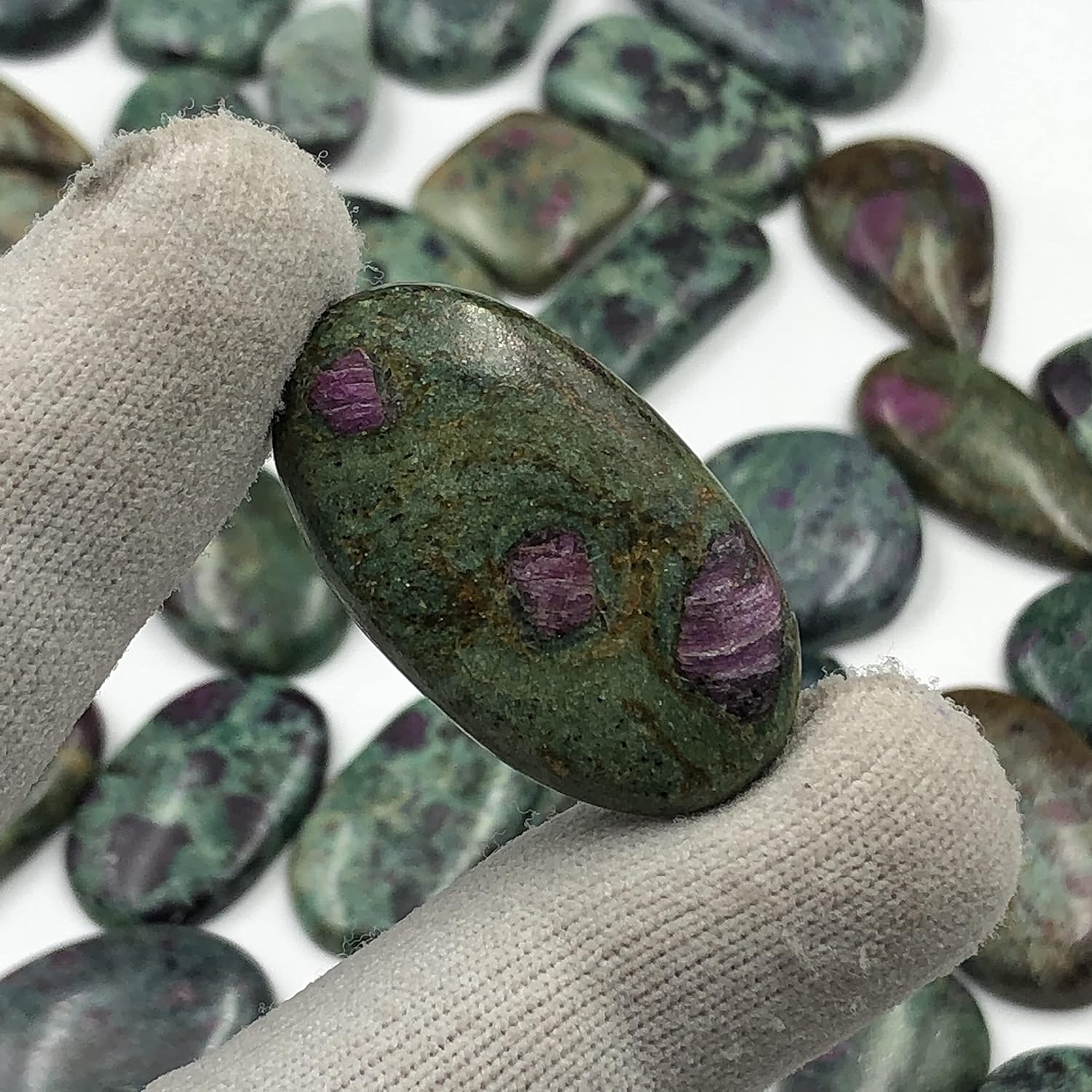 Natural RUBY IN FUCHSITE Gemstone Loose Cabochon Lot For Jewelry Making, Loose Gemstone For Ring, Earring & Pendant Necklace, Jewelry Making Cabochons, Healing Gemstones