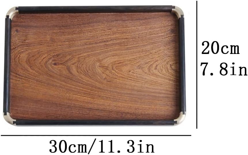 Tray Large Serving Tray, Tray with Handle, Rectangular Butler Tray for Breakfast in Bed, Coffee Table Decoration, Party Serving Trays(C,Small)