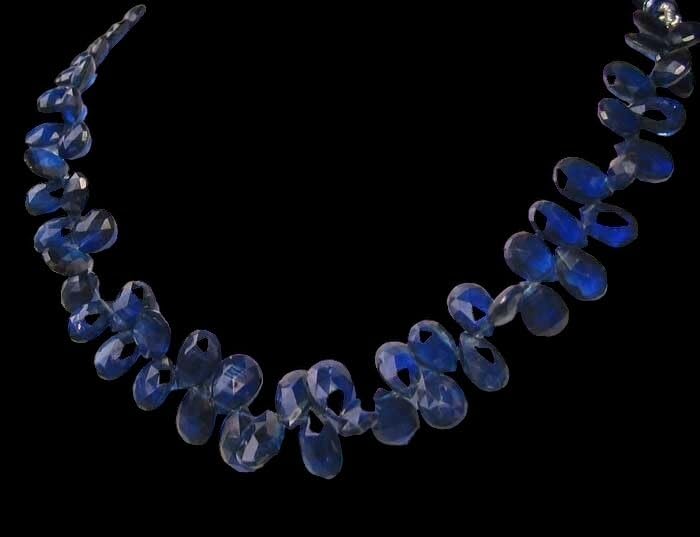 83cts! AAA Kyanite Faceted Briolette 58 Bead Strand 109914A for Jewelry Making