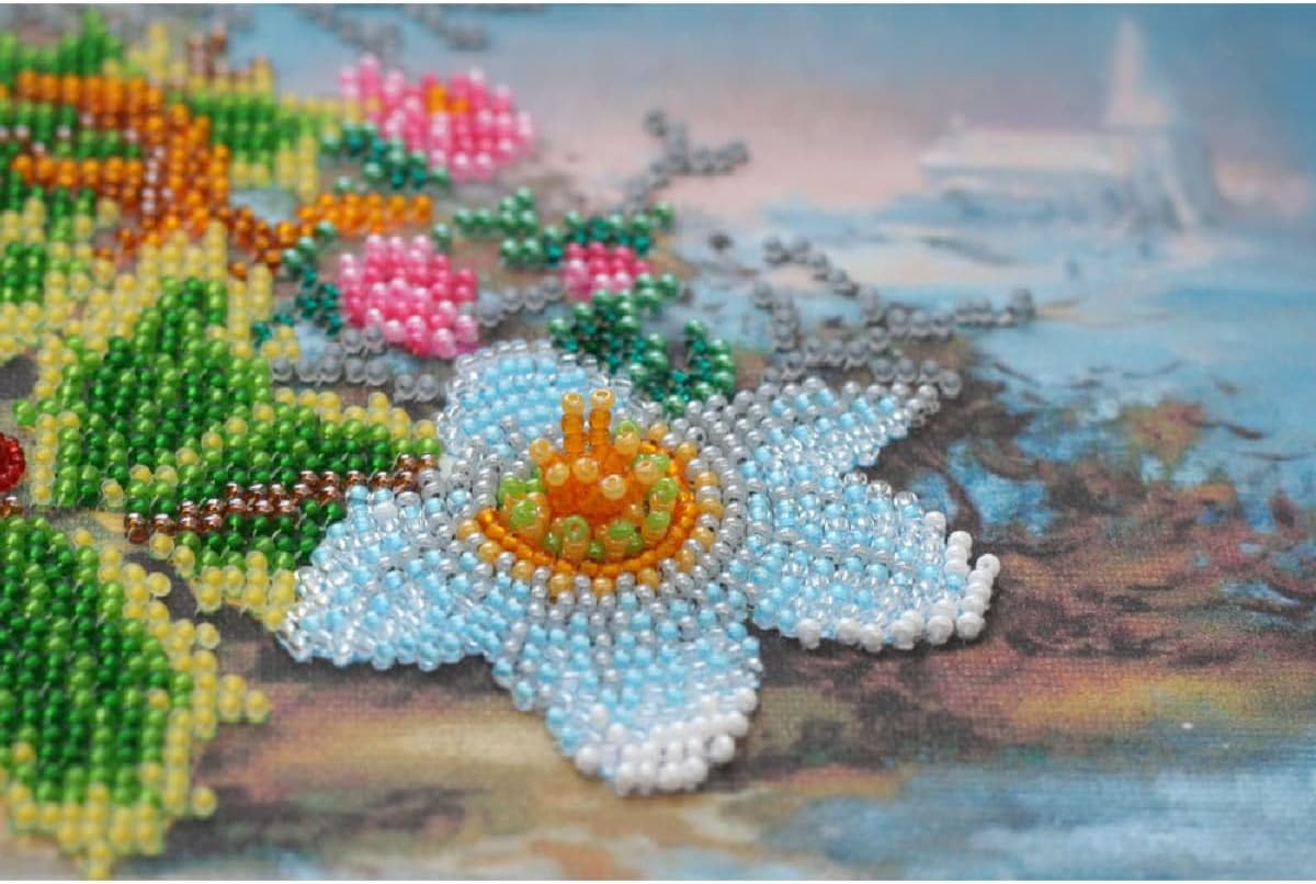 Abris Art AB-565 Pearl Stitch Embroidery Set, Cotton, Multi-Colour, 21 x 19 cm