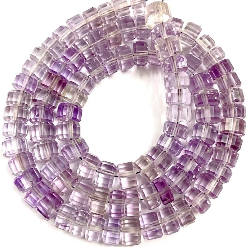 Natural Pink Amethyst rondelle Faceted Beads 6x7 16 inch Long String Jewelry Making Gemstone Beads for Necklace Bracelet