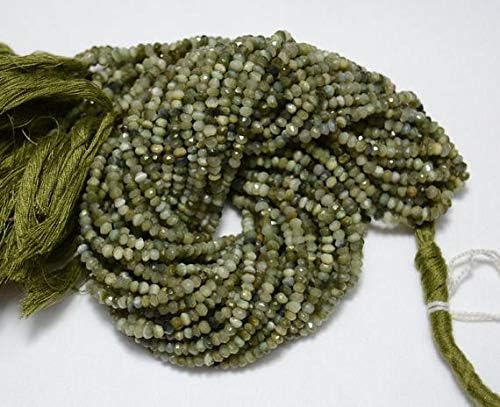 5 Strand Cat's Eye Beads, Faceted Rondelles 3.5 mm Beads, Cat's Eye Rondelles, Gemstone Beads 13.5 Inch Strand Code-HIGH-33820