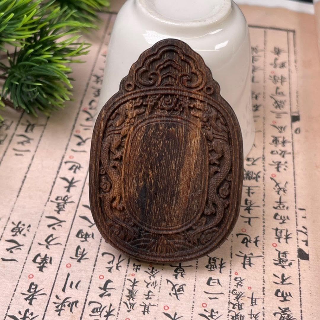 Vietnam Nha Trang White Agarwood Resin Beads with Soft Silk Cord Peace and Safety Amulet Car Pendant