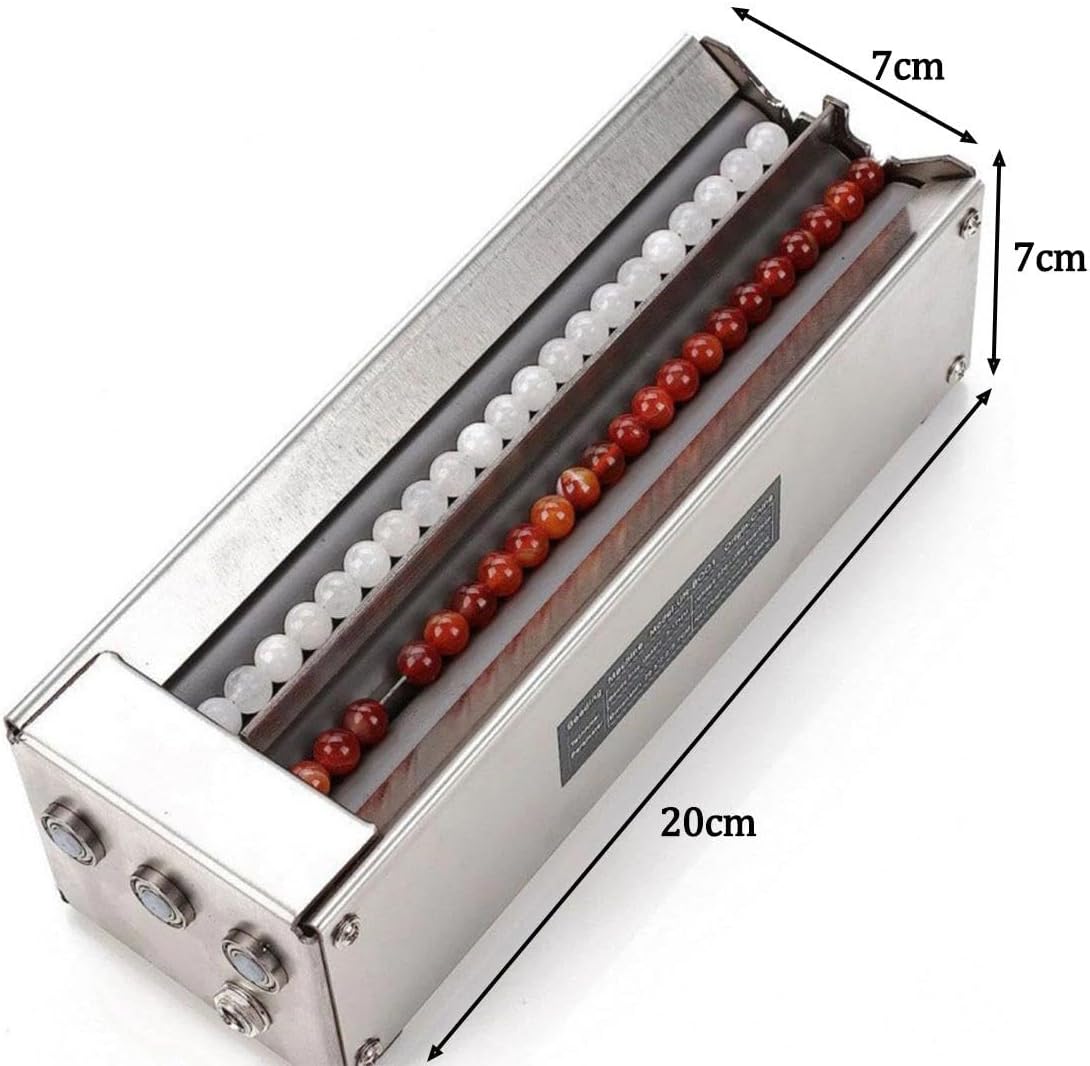 Electric Bead Spinner Stainless Steel,Auto Needle Alignment,3 Speed Adjustable,Dual Channel Bead Stringing,Fast Beading Tool Spinner for Bracelet DIY