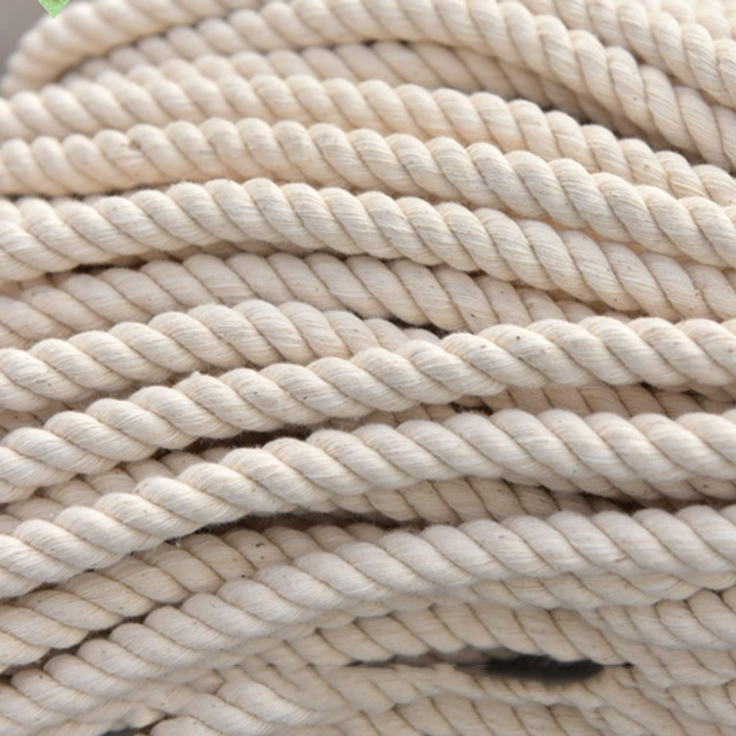 Cotton String Ball, Elastic cord, thread beading string,Macrame Cord Beige 4mm/5mm/6mm,100% Natural Cotton Twisted Macrame Rope,Cotton Rope Cord Craft Knitting Thread for Wall Hangings,Plant Hanger De