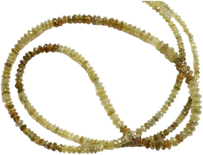 1.5-2.5mm Yellow Sparkling Diamonds, Yellow Faceted Diamond Saucer/Thali Beads, Diamond Beads For Jewelry (4IN To 16IN Options) - DSA17, 1.5-2.5 MM Approx.