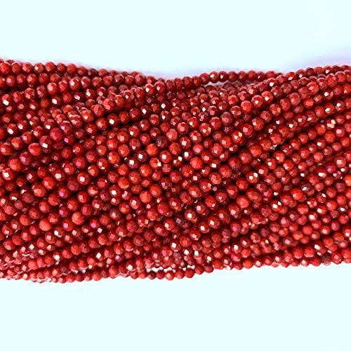 13 inch Natural Beads Strand of 7-9mm Faceted rondelle Moss Aquamarine Gemstone Beads for DIY Jewelry - Necklace, Bracelet, Earring, Ring.