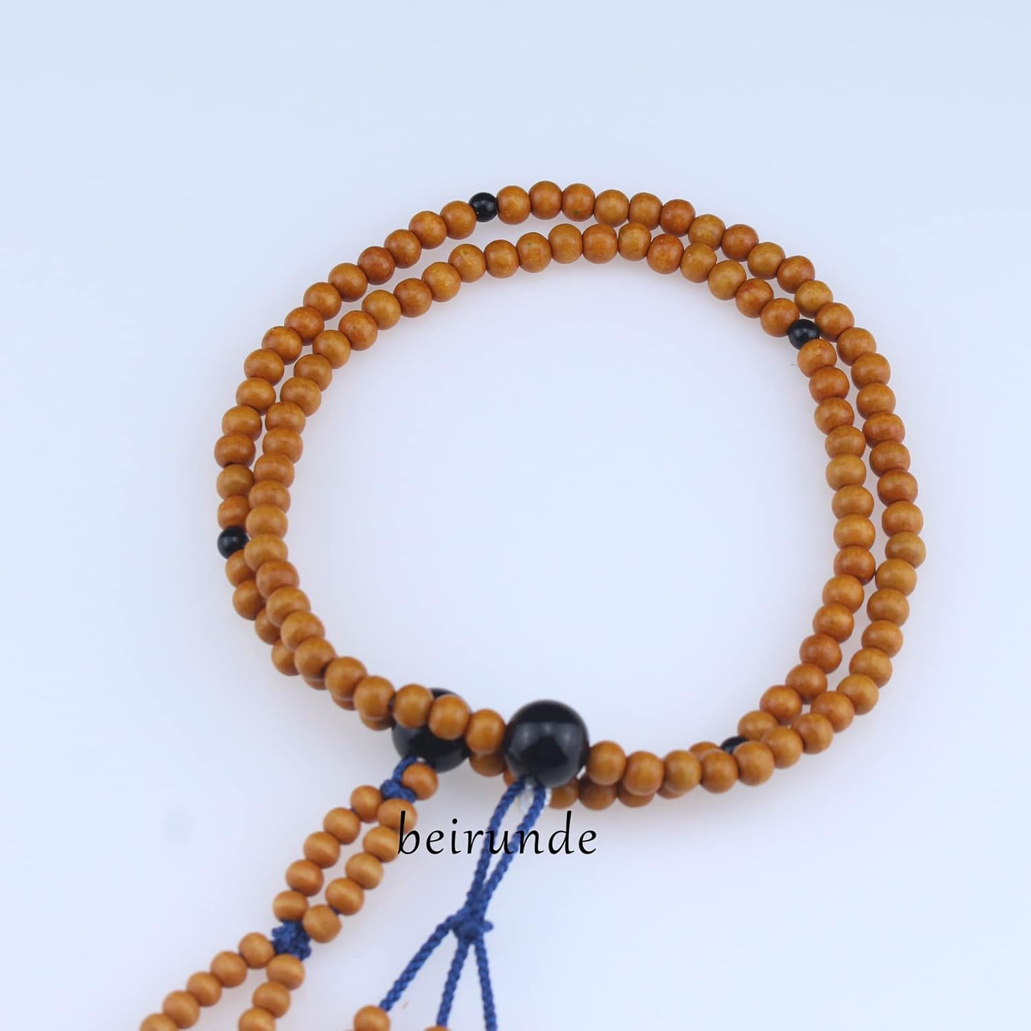 Orange Wood Beads Japanese Soka Gakkai SGI Juzu Nichiren Buddhism Prayer Beads