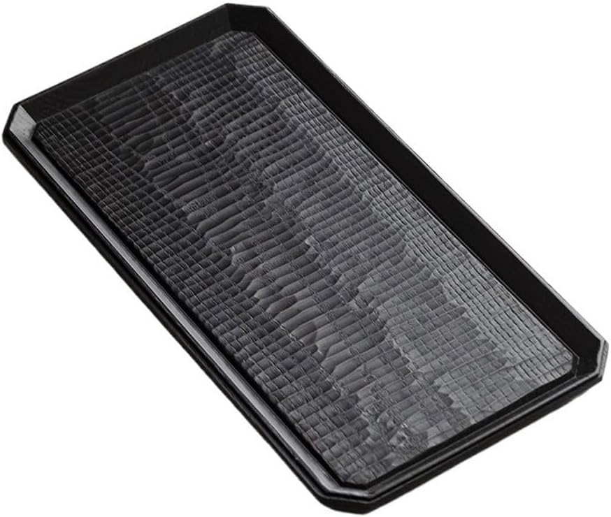 Tray Household Black Solid Wood Dry Tea Table Living Room Square Tea Tray Small Tea Tray Serving Trays(B)