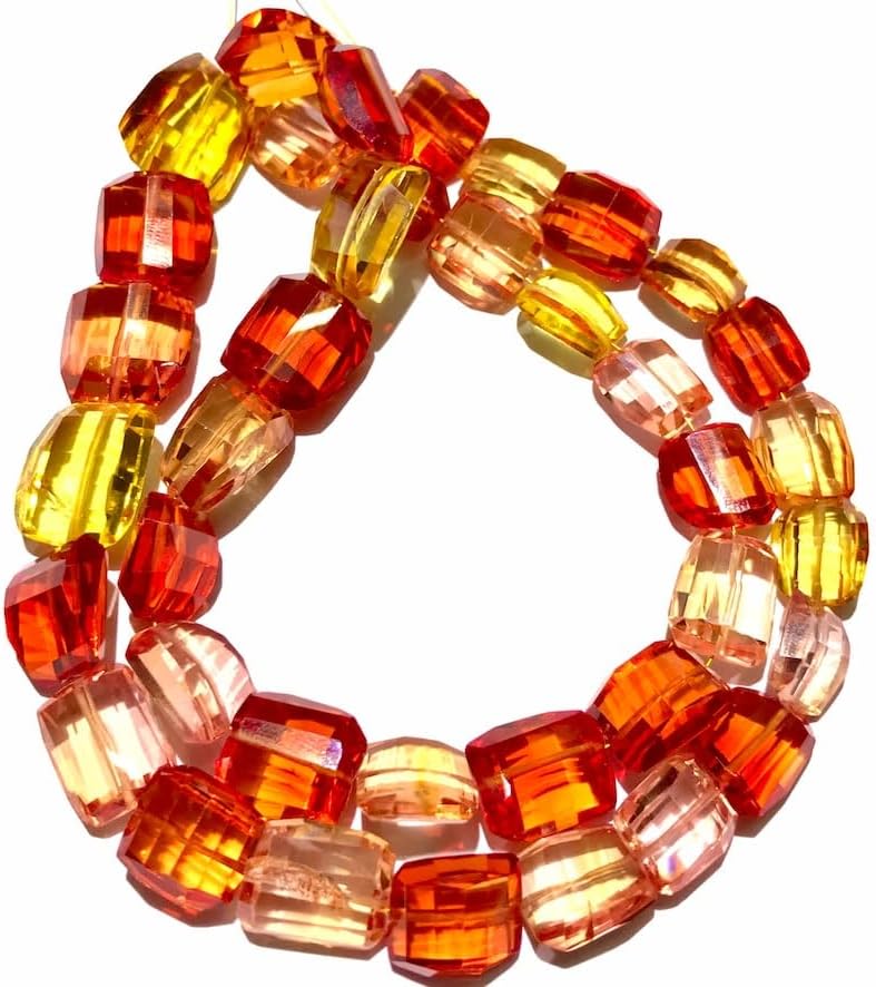 Natural PADPARADSCHA Sapphire Nuggets facated Beads 11-14 MM 18 inch Long String Jewelry Making Gemstone Beads for Necklace Bracelet