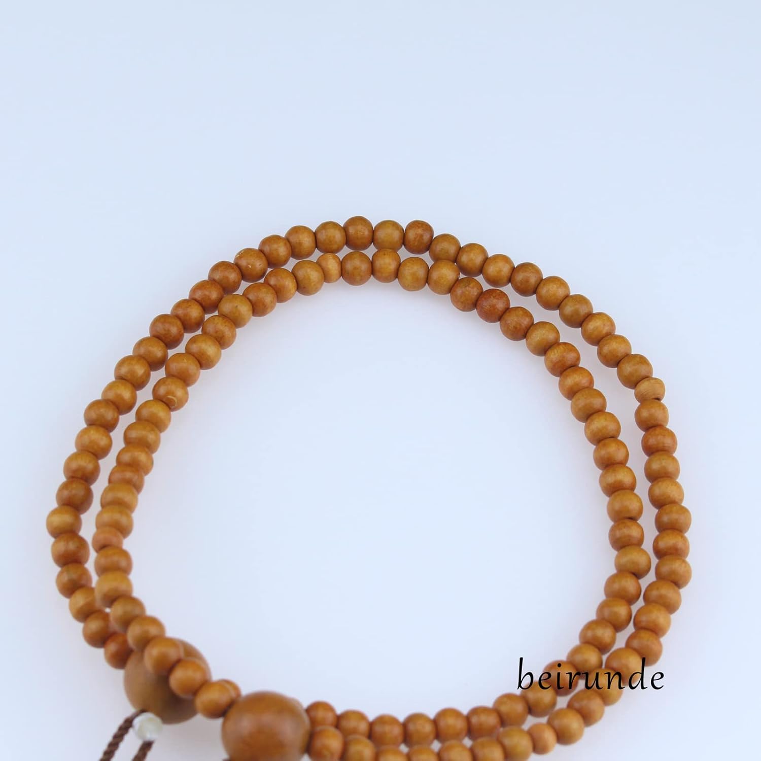 Brown Wood Beads Japanese SGI Soka Gakkai Juzu Nichiren Buddhism Prayer Beads