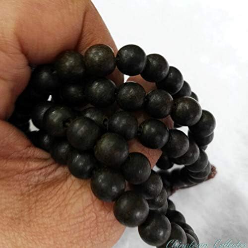 GLW Vietnam 7 Mm Agarwood Aloewood Mala Meditation Japa Prayer Beads Necklaces #3803