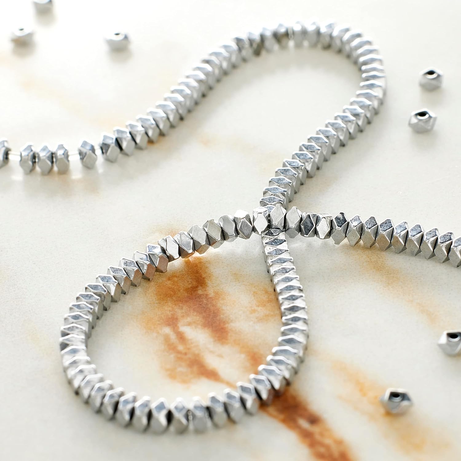 Bead Landing Rhodium Hematite Faceted Beads, 2mm, 12 Pack