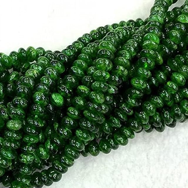 Natural Green Chrome Diopside Rondelle Loose Beads 3x6mm 16