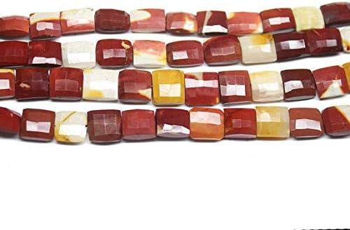 1 Strand mookaite Rectangle chiclet Faceted 8'' Long Strand Gemstone Beads, Jewelry Supplies for Jewelry Making, Bulk Beads, for Meditation Jewellery for Reiki Healing Mystic Gemstone Size 10mm