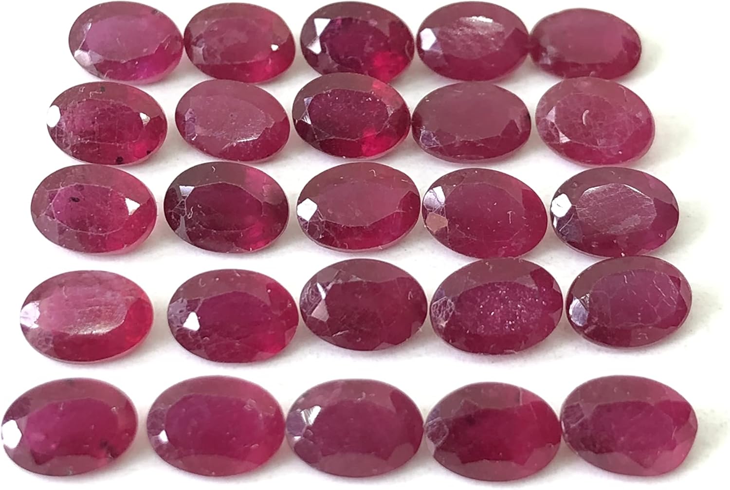 Red Ruby Oval Shape Cut Faceted Loose Gemstone Size 4x3 mm, 5x3 mm, 5x4 mm, 6x4 mm, 7x5 mm, 8x6 mm, 9x7 mm, 10x8 mm, 11x9 mm & 12x10 mm Medium Quality All Matching Stones Perfect For Making Jewelry, Price For 1 Piece