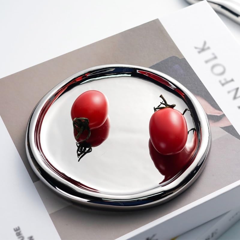 Tray Decor Aromatherapy Jewelry Storage Tray Snack Dessert Tray Ornaments Desktop Storage Tray Food Tray(B)