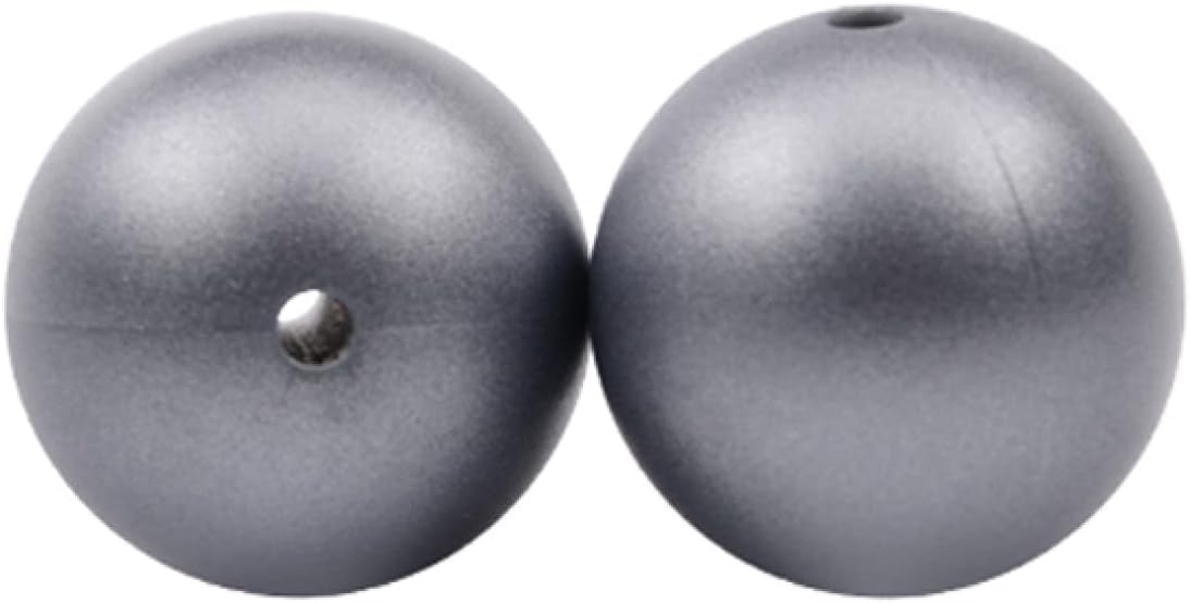 12mm 15mm 19mm Silicone Beads, Colorful Metallic Silver Print Loose Silicone Beads for DIY Necklace Bracelet Jewelry Making Supplies 10 Pieces (12mm Metallic Gold)