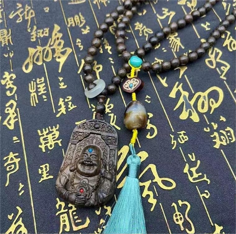 Agarwood Nha Trang Agarwood Hand Carving Aloewood Maitreya Buddha Pendant Car Pendant