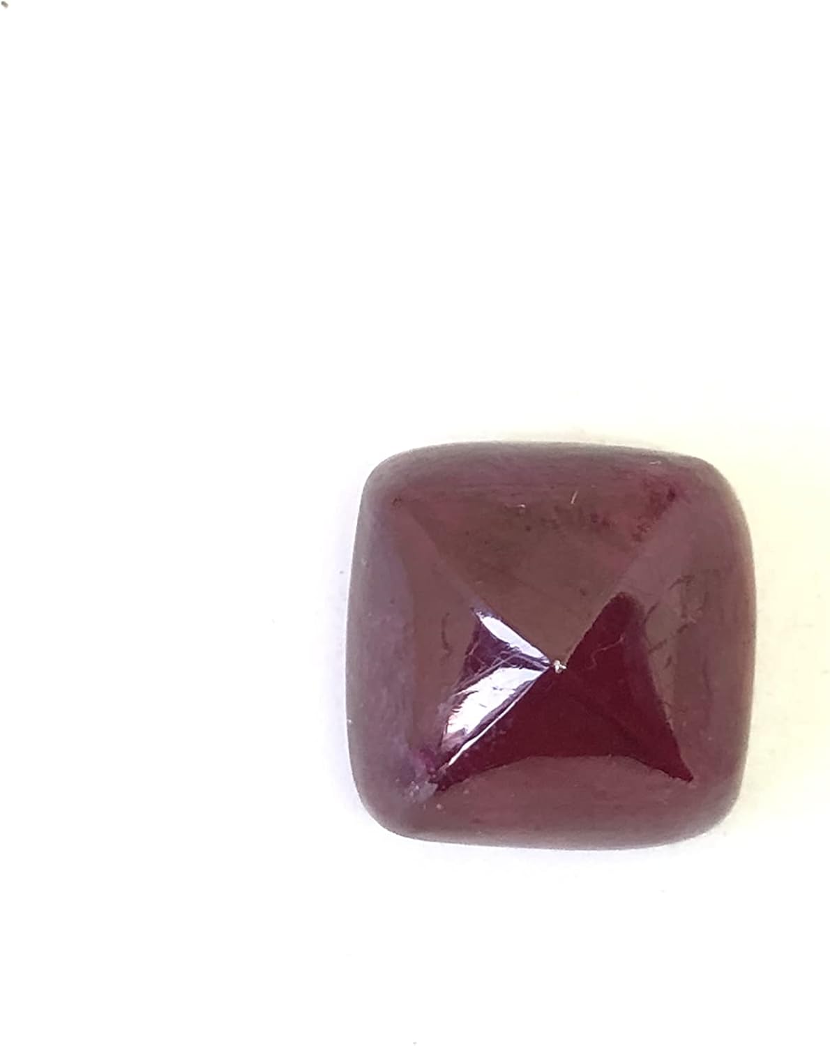 17.25 Ct Deep Red Ruby Cushion Shape Cabochon Size 13 mm Unique Quality Pyramid Cabochon Loose Gemstone Best For Making Pendant, Ring Jewelry