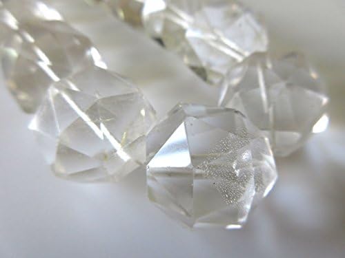 13 inch natural beads strand of 17-20mm faceted rondelle crystal quartz gemstone beads for DIY jewelry - necklace, bracelet, earring, ring.