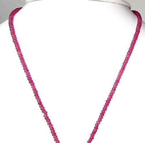 45cts AAA Gemmy Natural Pink Sapphire Bead Strand 103940A for Jewelry Making