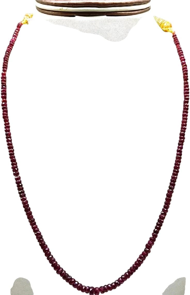 Natural Red Ruby Corundum Rondelle Beads Faceted,4mm, 18 inch for Jewelry Making