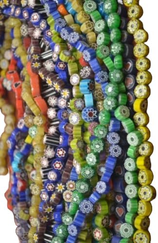 12 Strands ASSORT Chevron Glass Beading Beads 16