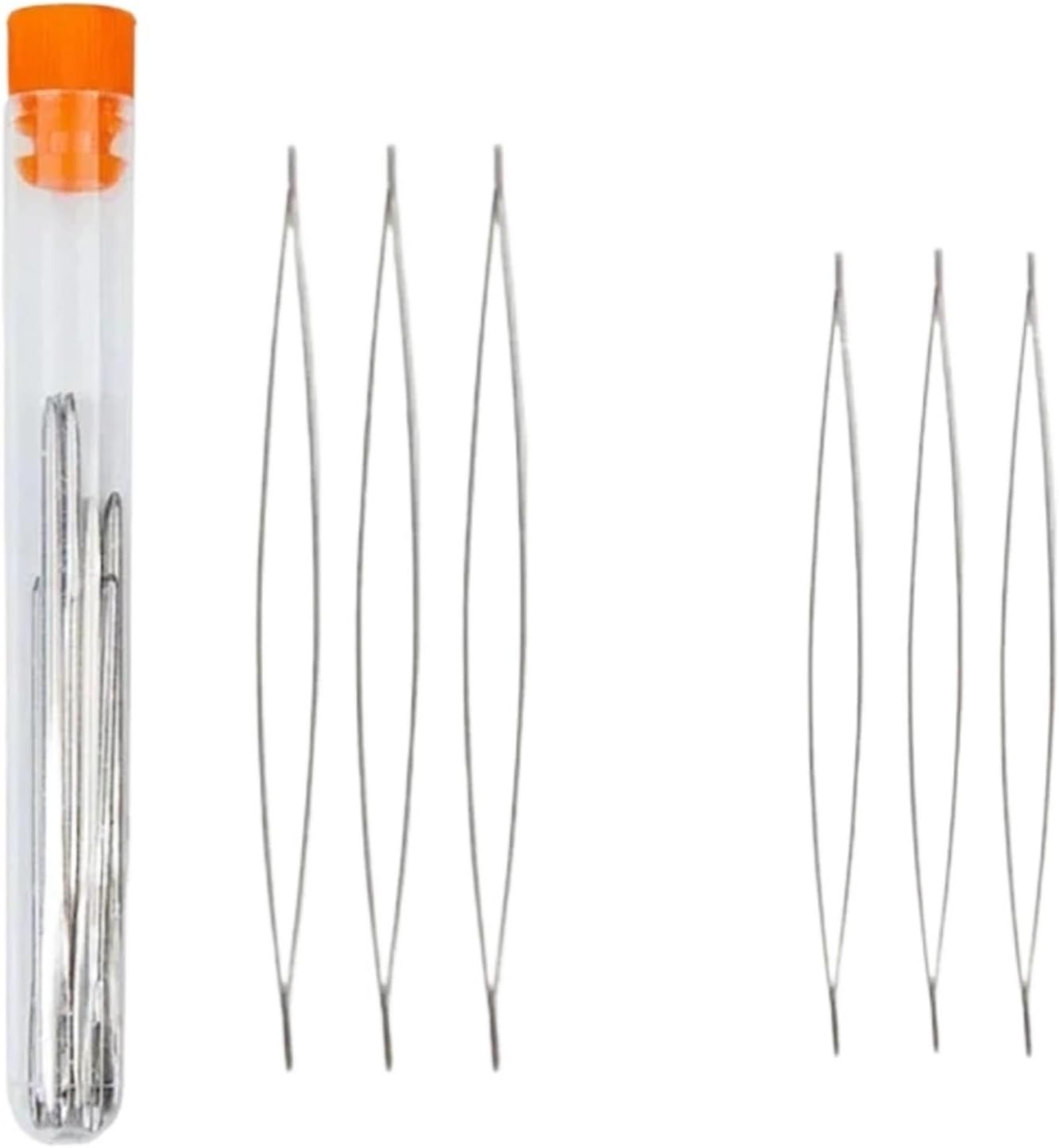 Beading Needles 3/6set Beading Needles Seed Beads Big Eye DIY Beaded Collapsible Pins Open for Jewelry Making Tools(Style-A 6Pcs,6set)