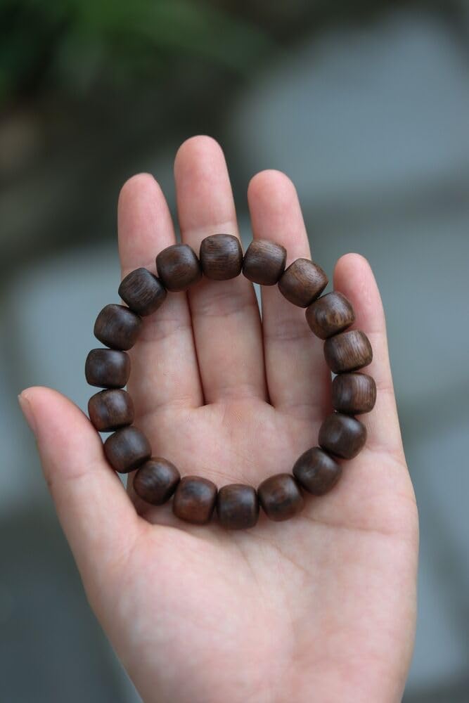 Agarwood 10 * 12mm*19pcs agarwood String Old Huian Old Type Beads Buddha Beads Rosary Beads