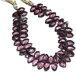 8 inch Strand of Natural Amethyst 8x12mm Marquise Faceted briolette Beads for DIY Jewelry Making. |BRIO_00202