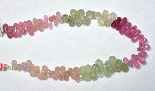 Multi Sapphire Gemstone Beads, Natural Sapphire Cut Tear Drops Beads, Gemstone for Jewelry, 6x7mm - 6x10mm, 9 Inches Strand Code-HIGH-30871