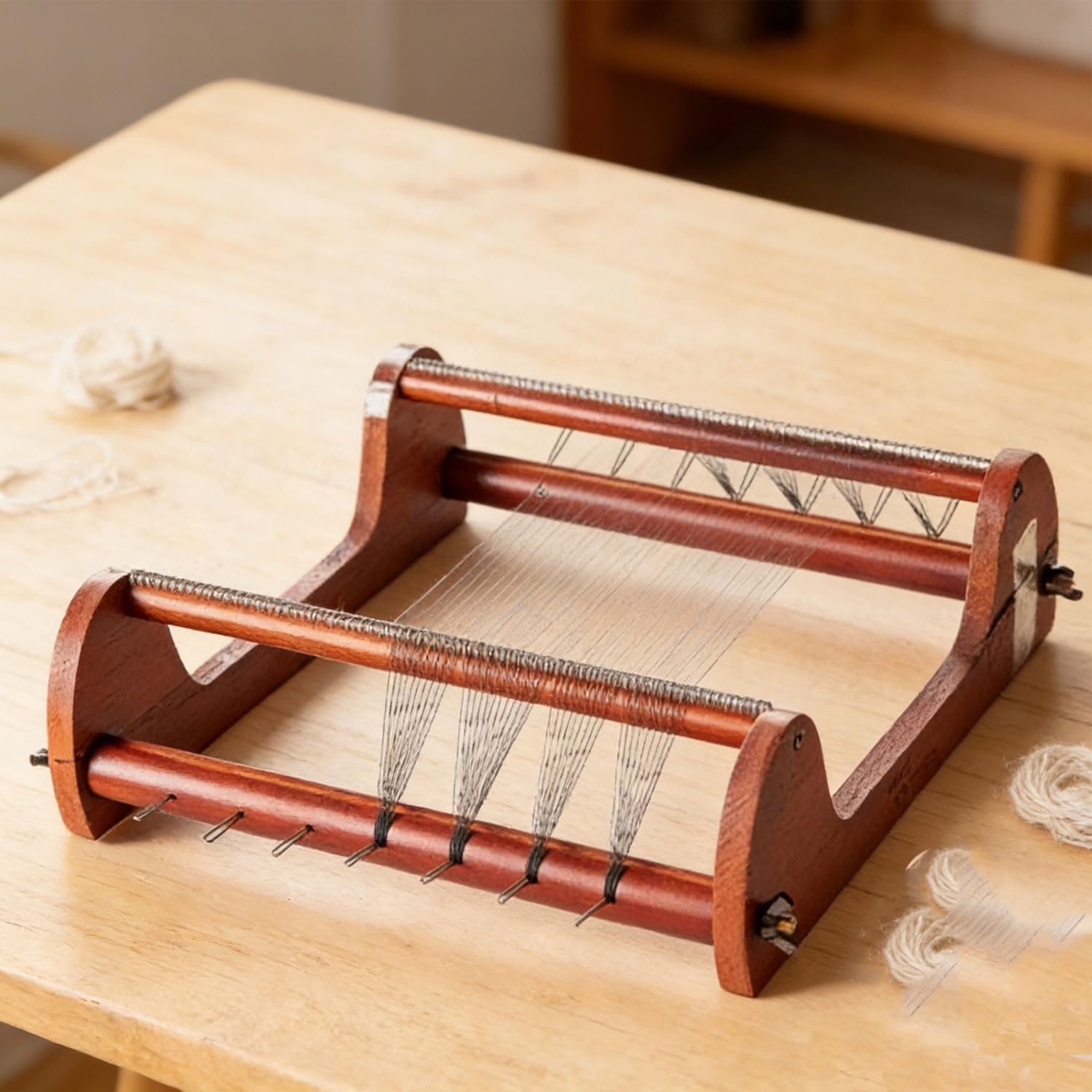 JOSBY Wooden Bead Loom, Handmade Jewelry Making Loom, Manual Bead Weaving Machine, Jewelry Making Tools, Two-Warp Loom, Easy Assembly, for DIY Artifact, Bracelet, Pendant, Necklace, Belts