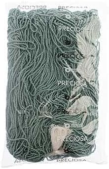 Czech Glass Seed Beads 10/0 (2.3mm Diameter) Opaque Green Turquoise Luster Strung DIY Jewelry Making Beads - 500g Bulk Bag by Preciosa (Jablonex)