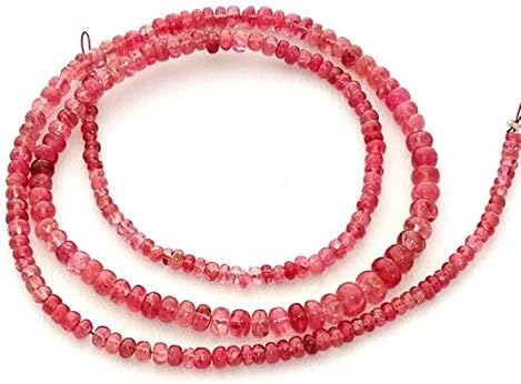 13 inch natural beads strand of 1-4.5mm smooth rondelle red spinel gemstone beads for DIY jewelry - necklace, bracelet, earring, ring.