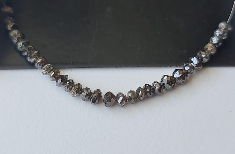 2.5-3mm Cognac Brown Sparkling Faceted Diamond Rondelle Beads, Diamond Beads Rondelles For Jewelry (2Pcs To 10Pcs) - PDD889