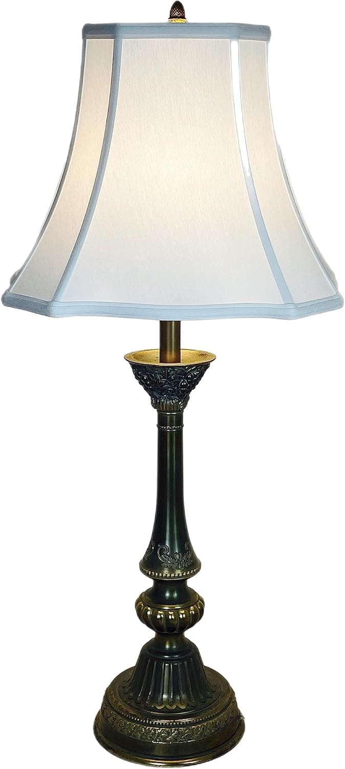 Clover Square Bell top Diameter 9 x 9 Inches x Bottom Diameter 17 x 17 Inches x 13.5 Inches Slant Height Bone