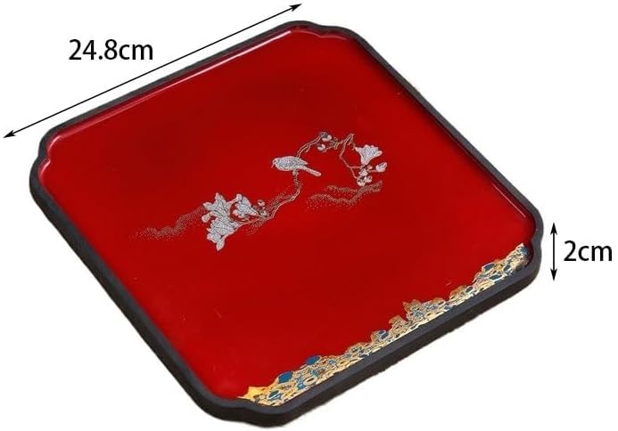 Tray Tea Tray Chinese Retro Dry Tea Tray Kung Fu Tea Tray Covered Bowl Pot Tea Tray Serving Trays(B)