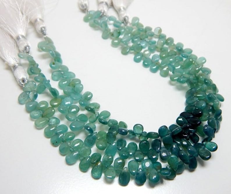 9 inch Strand of Natural grandidierite 8x5-7x5mm pear Smooth briolette Beads for DIY Jewelry Making. |BRIO_03555