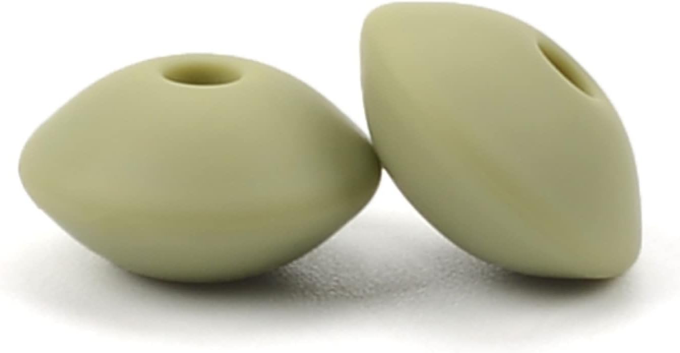 Silicone Beads 12mm 200 Pc for Keychain Making Colorful Shaped Loose Spacer Beads with Large Hole, Abacus Lentil Silicone Beads Bulk for Jewelry Making DIY Necklaces Bracelets Crafts (Pastel Blue)