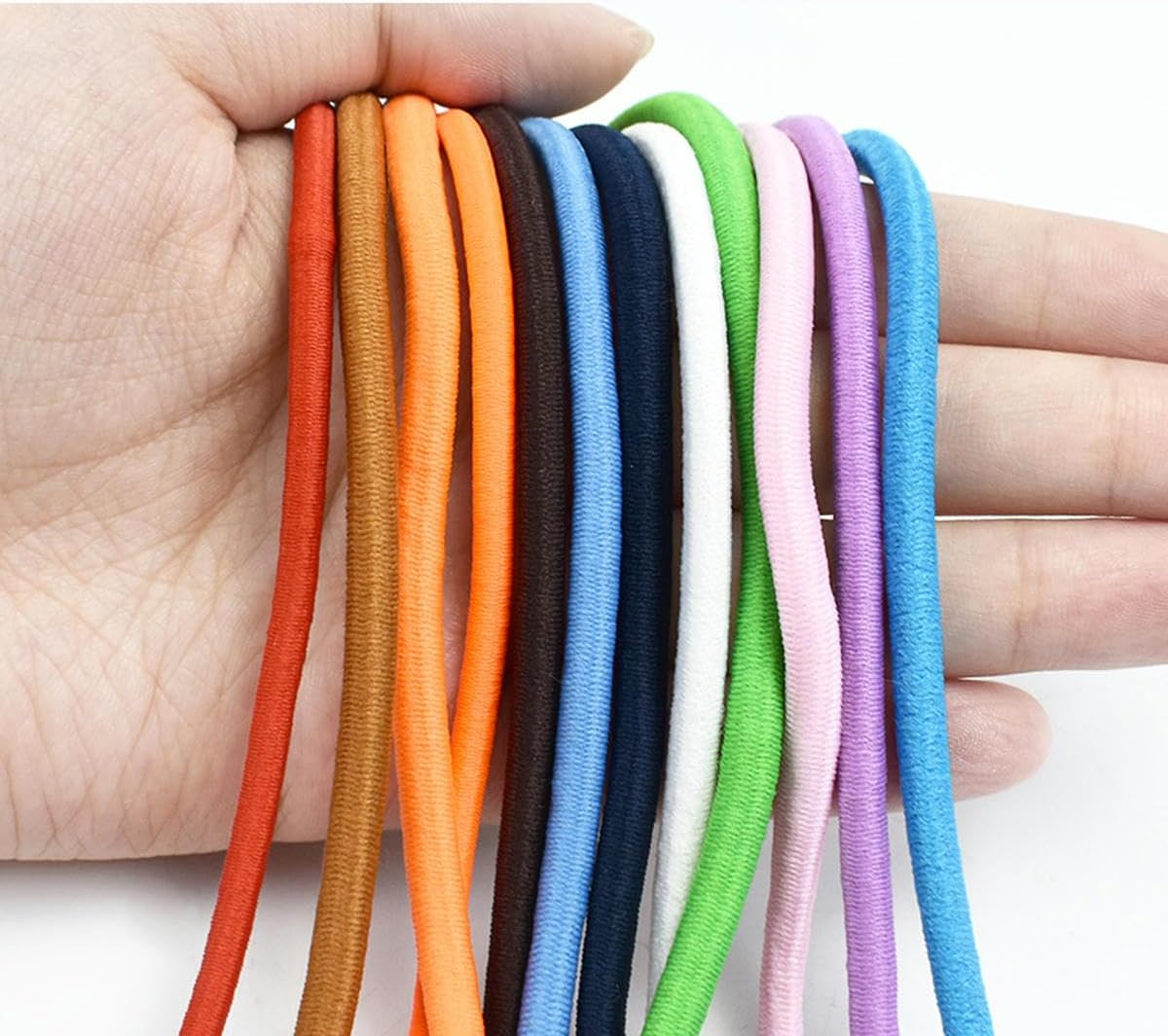 Beading Cords & Threads, 4mm Round Stretch 5/10 Meters High Elastic Rubber Band Rope for Headwear, Belt, Garment Sewing Accessories, 1 Pcs(Water Green,10 Meters)