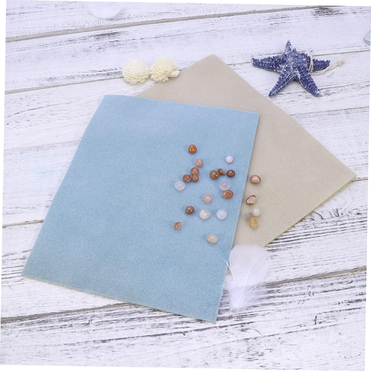 Lurrose 40pcs Non- Bead Mats for Jewelry Making Flocking Material Keeps Beads Place Cushioning for Comfortable Beading Random Colors