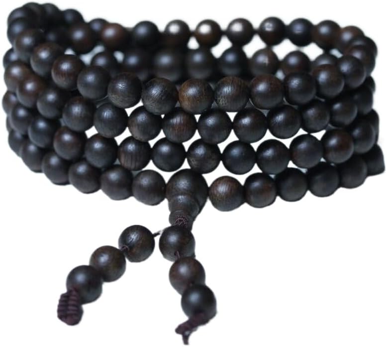 Agarwood 7mm Genuine Brunei Black Chess Sinker Grade Agarwood Skewers Buddha Beads Rosary