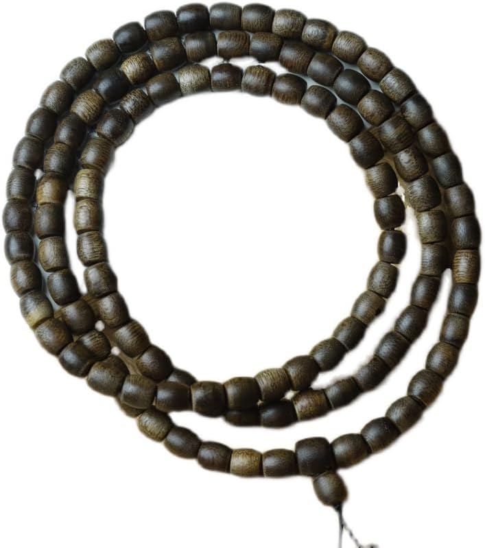 Vietnam Nha Trang Agarwood White Aquilaria Rosary 9-Point Sinking Water Multiple-Layer Old-Growth Barrel Beads 8mm x 108 Beads Floral Honey Aroma