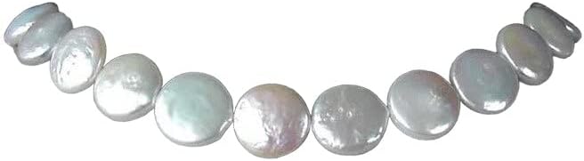 Glam Graduated White Coin FW Pearl Strand 4760 for Jewelry Making