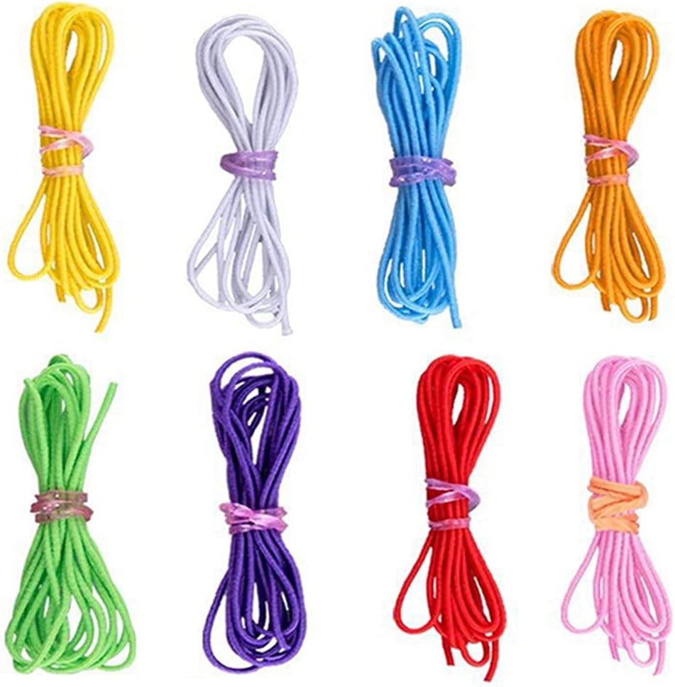 1000Pcs/Box Acrylic Letter Bead Barrel Bead Accessories 8 Color Elastic Line DIY Bracelet Material