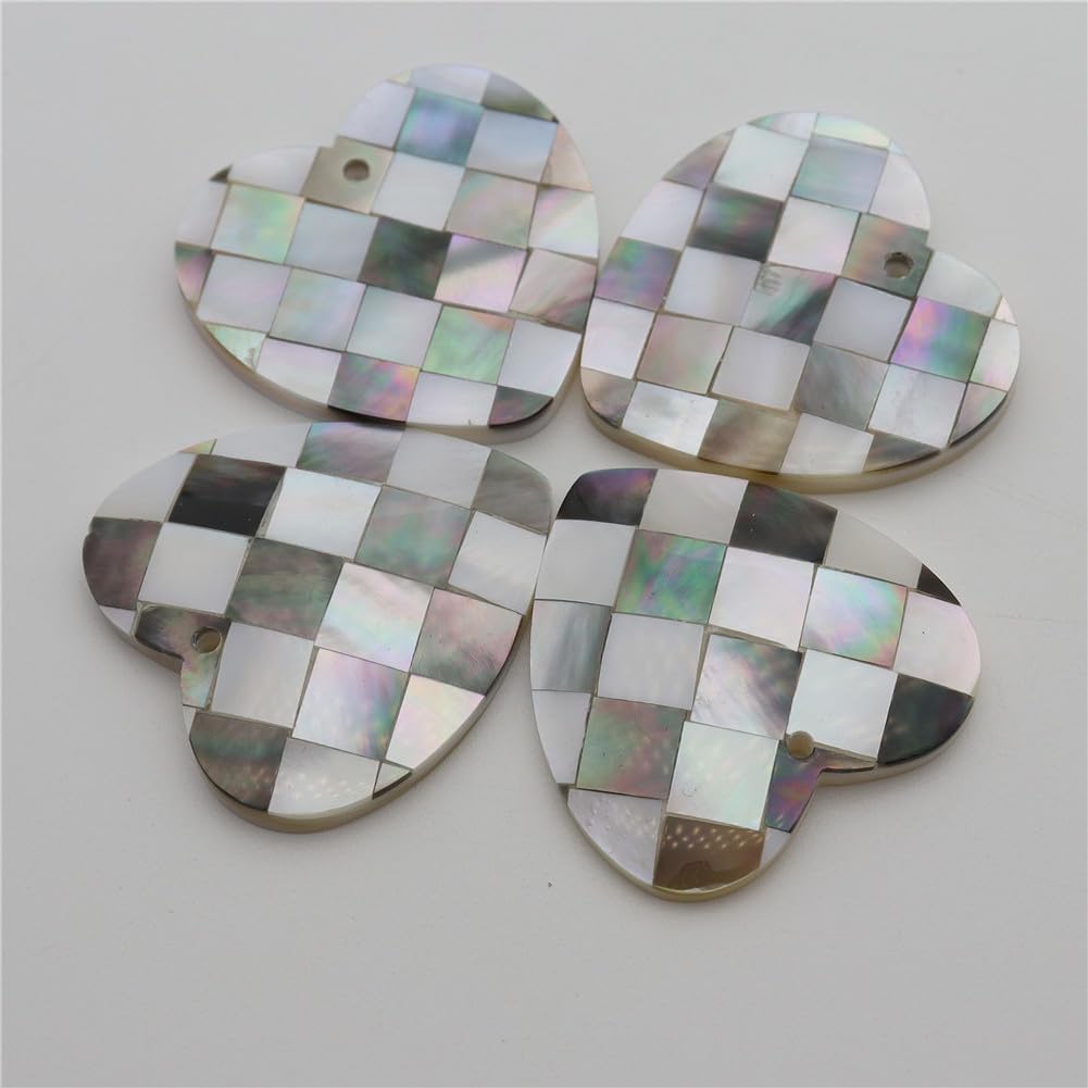 Natural Seawater Shell Beads Splicing Heart for Jewelry Making DIY Necklace Earring Bracelet Pendant Splicing Plane 29mm 100 Pieces