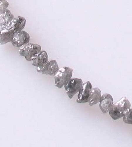 22cts Natural Platinum Druzy Diamond Bead Strand | 2.25x2x1.4mm to 4.25x2x3mm | for Jewelry Making