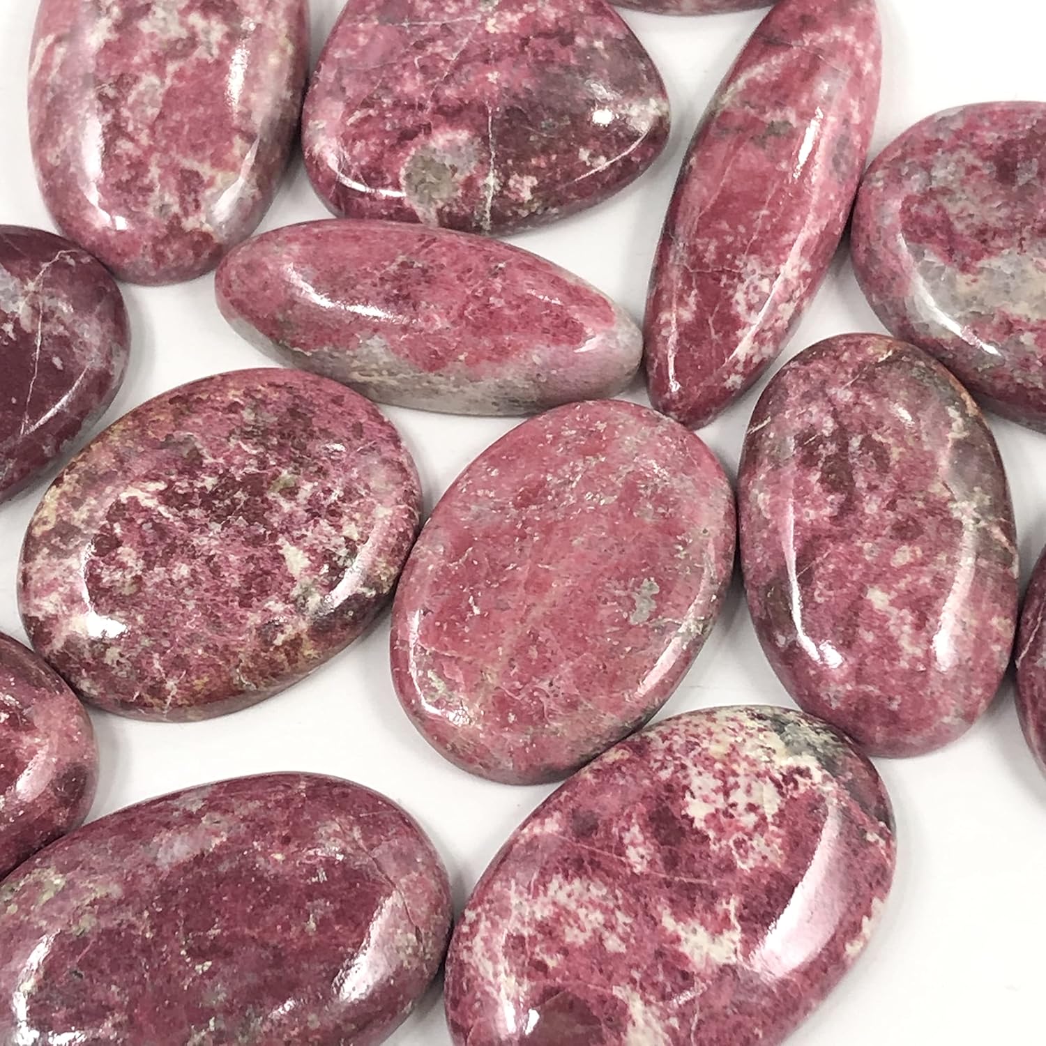 Natural THULITE Gemstone Loose Cabochon Lot For Jewelry Making, Loose Gemstone For Ring, Earring & Pendant Necklace, Jewelry Making Cabochons, Healing Gemstones